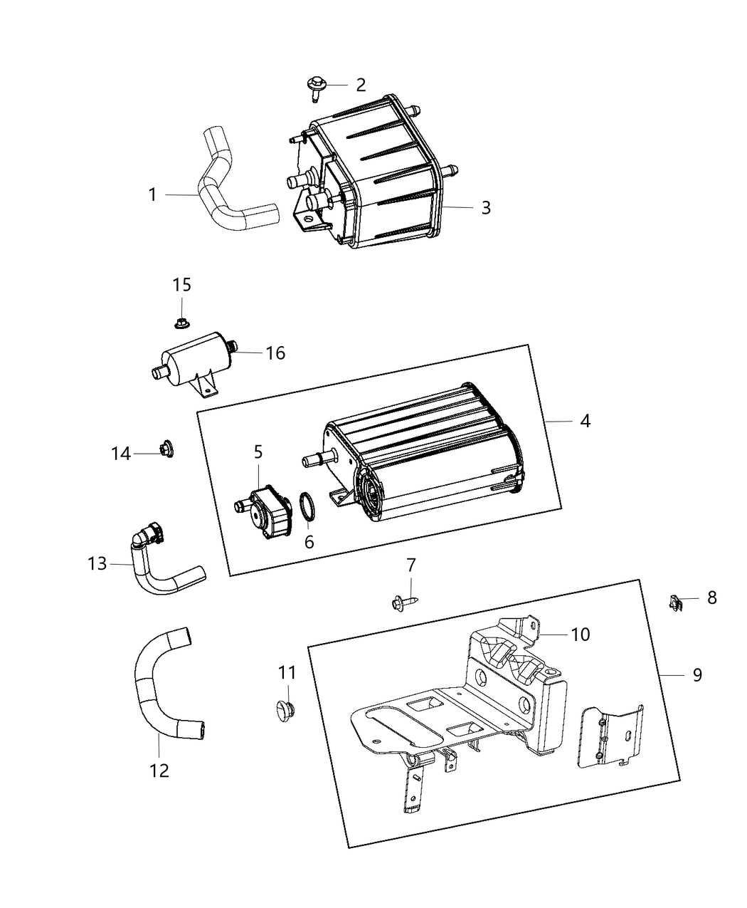 Mopar 52121512AG Bracket-Leak Detection Pump Filter