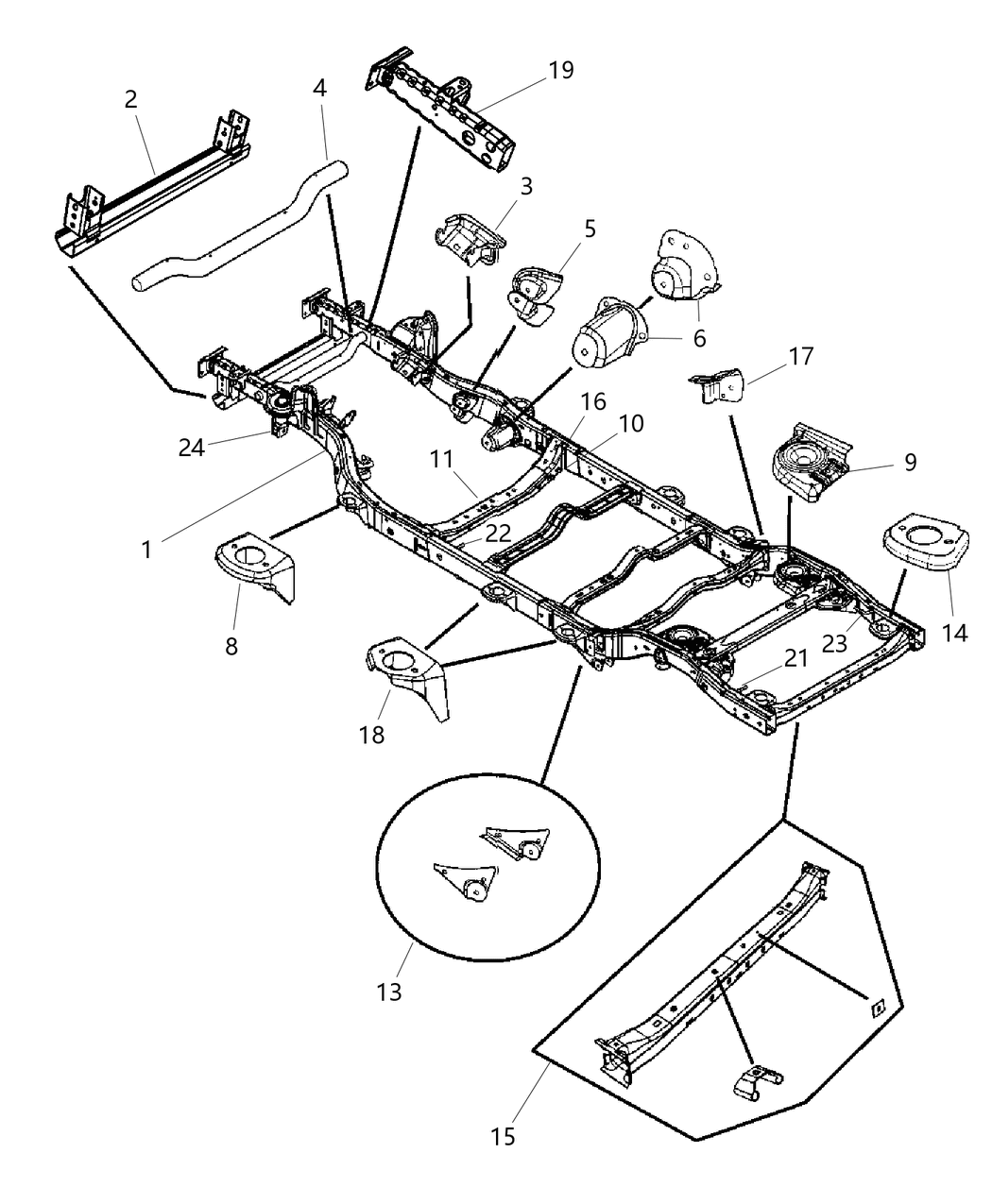 Mopar 68320381AA Extension-Front Rail