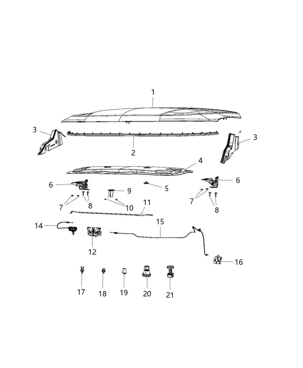 Mopar 68244283AA SILENCER-Hood