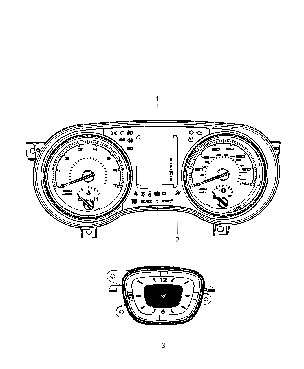 Mopar 68249843AA Mask-Instrument Cluster