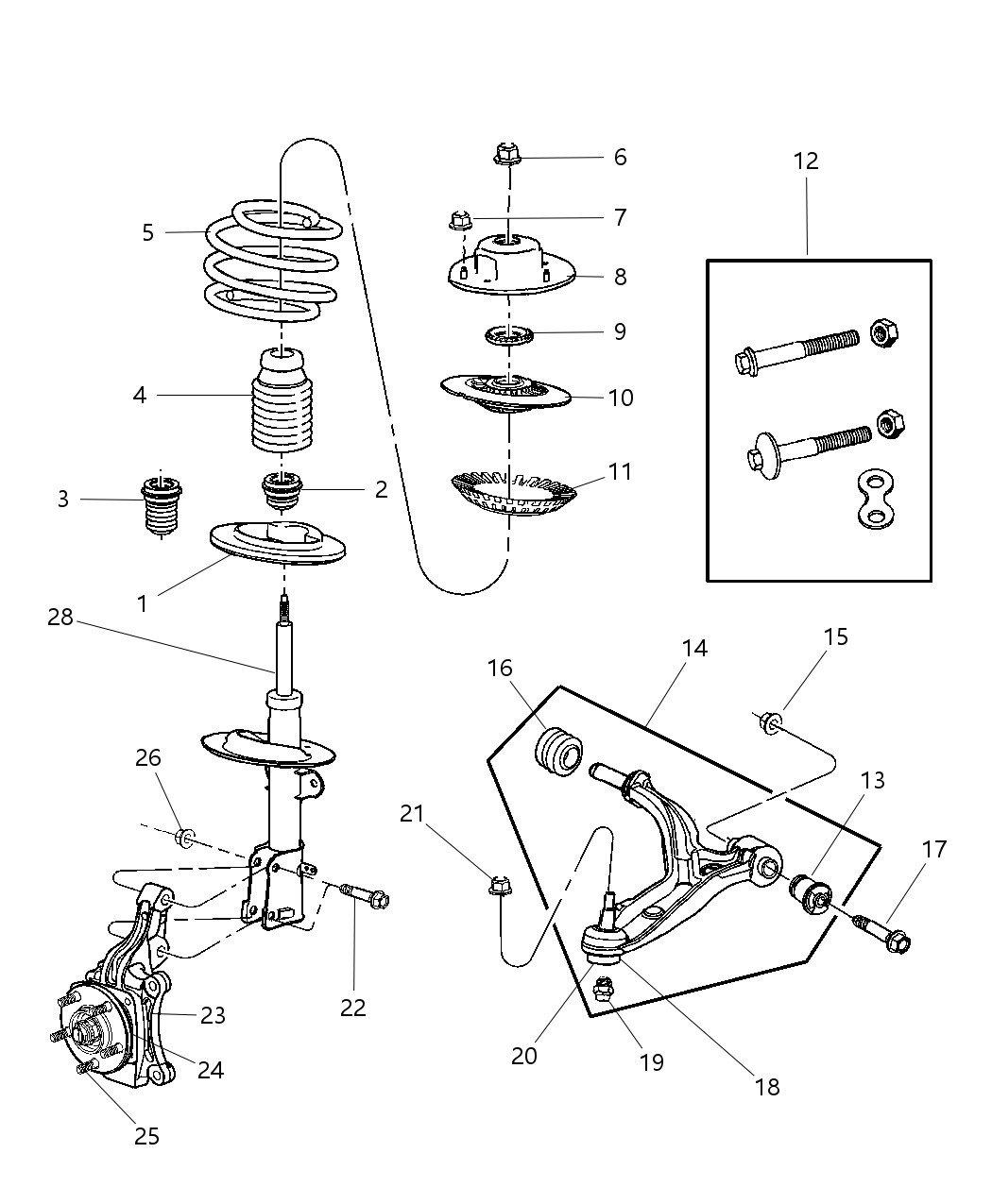 Mopar 2AMST010AA STRUT-Suspension