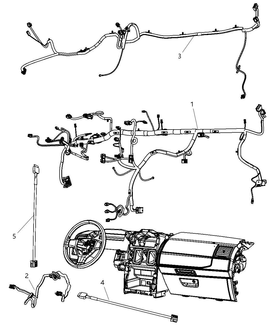 Mopar 68053931AB Wiring-Instrument Panel