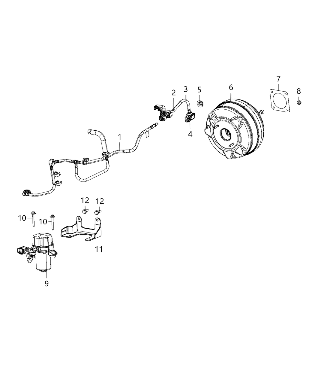 Mopar 68358377AB Brake Booster Vacuum