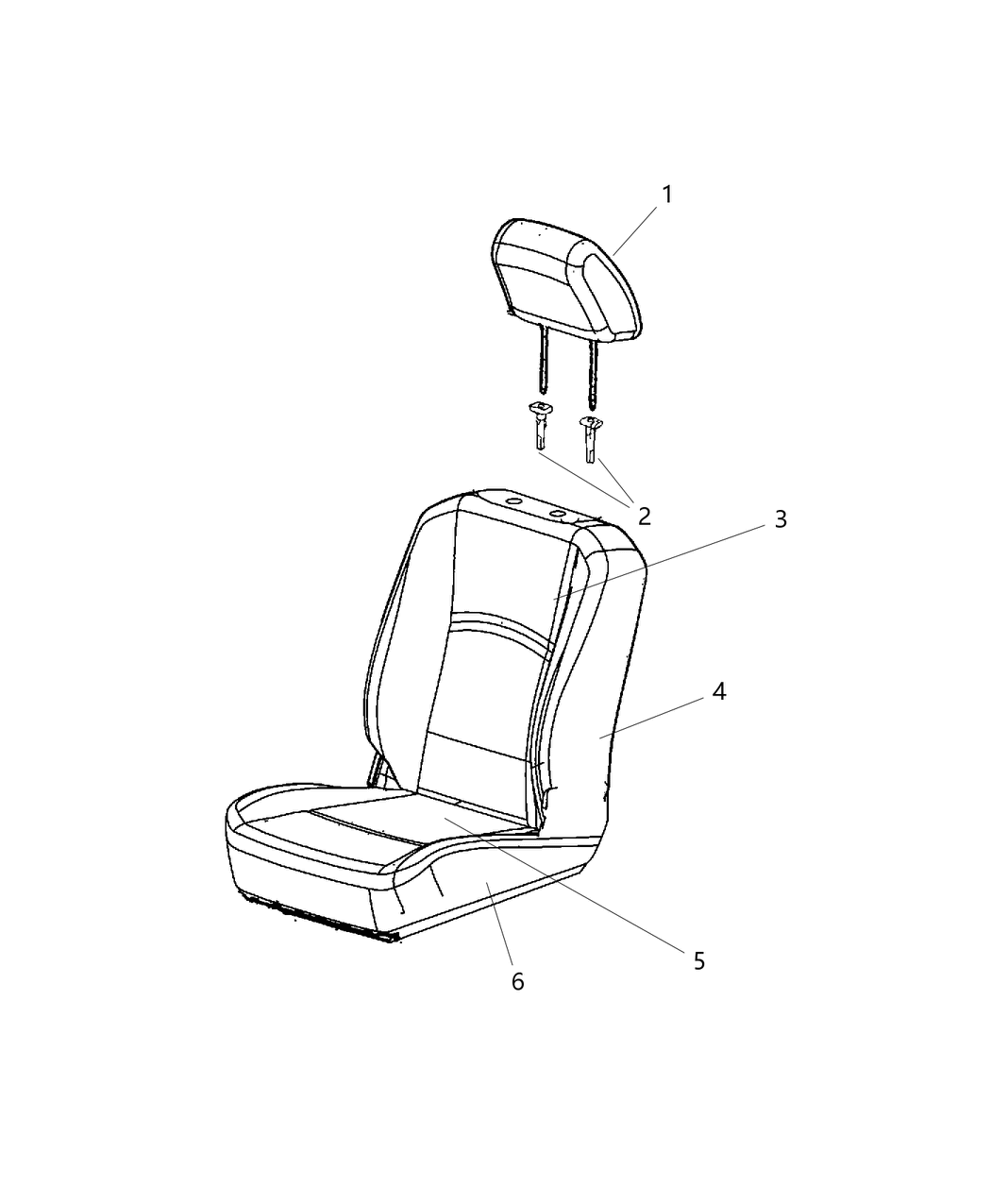 Mopar 5MV88XDBAC Front Seat Cushion Cover