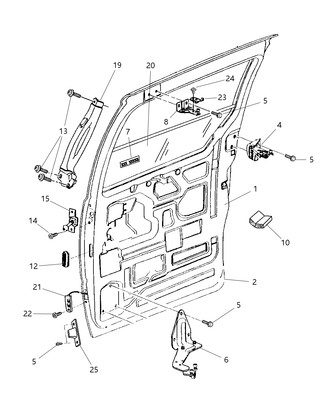 Mopar 4797157 Glass Sliding Door