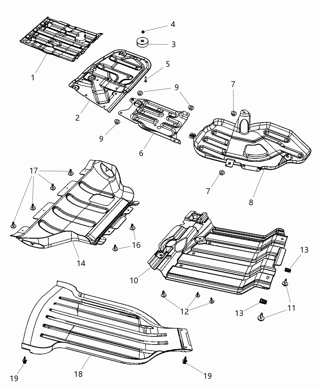 Mopar 68037062AE Belly Pan-Extension Front