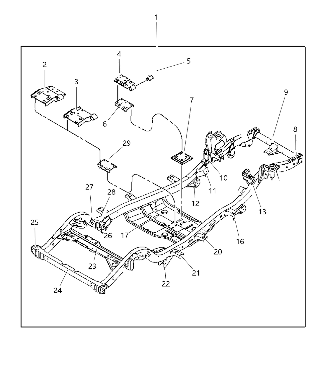 Mopar 52058125 CROSSMEMBER-Frame Front