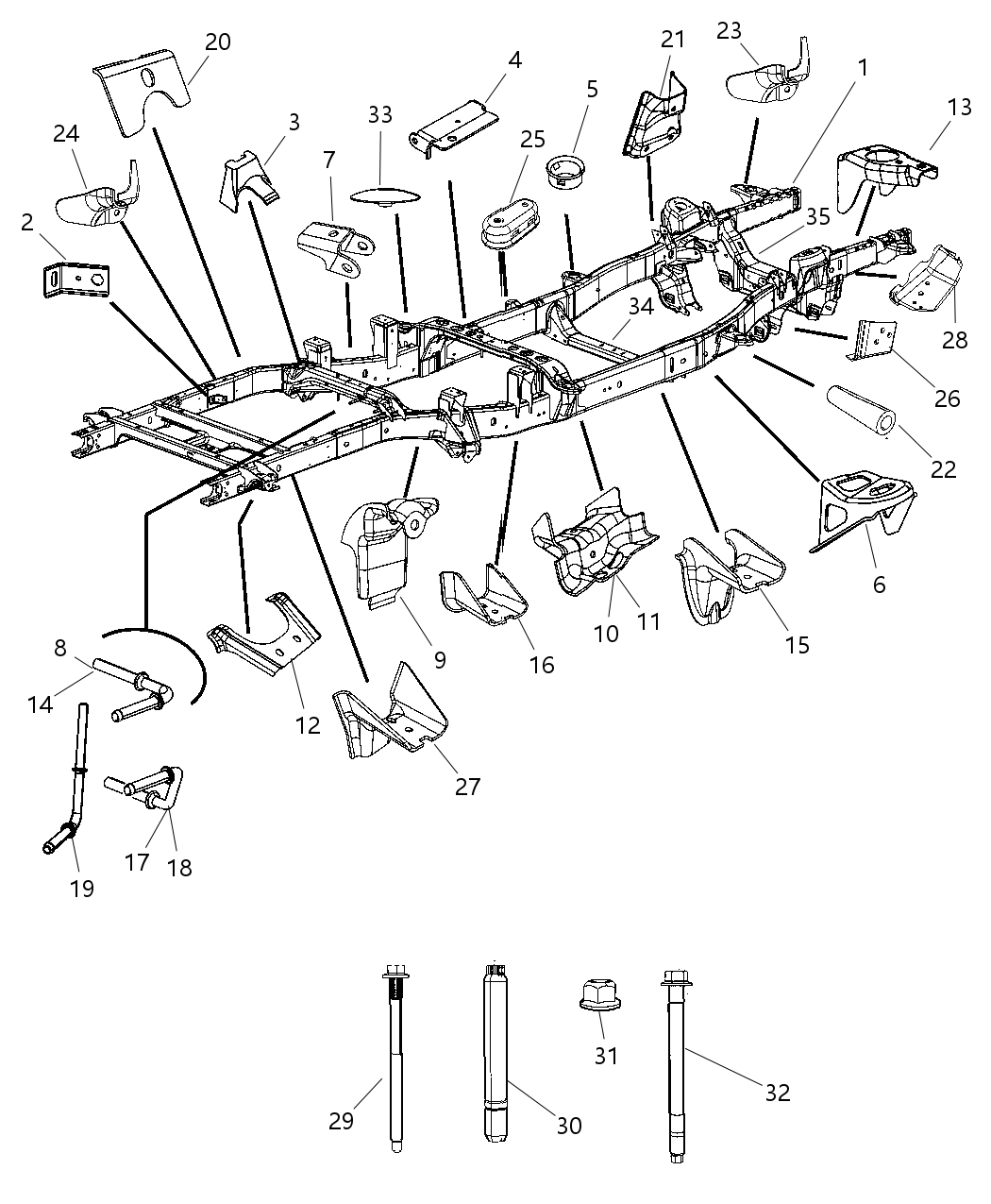 Mopar 52122504AA Frame-Chassis