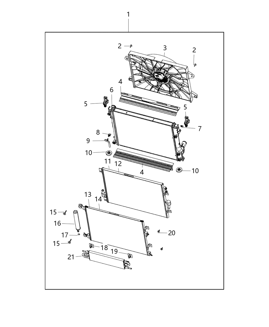 Mopar 68318329AA Cooler-Auxiliary Low Temperature