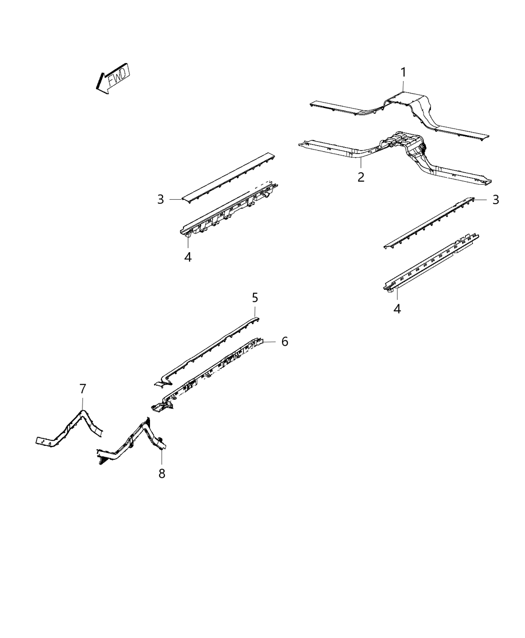 Mopar 68217649AA TROUGH-Wiring