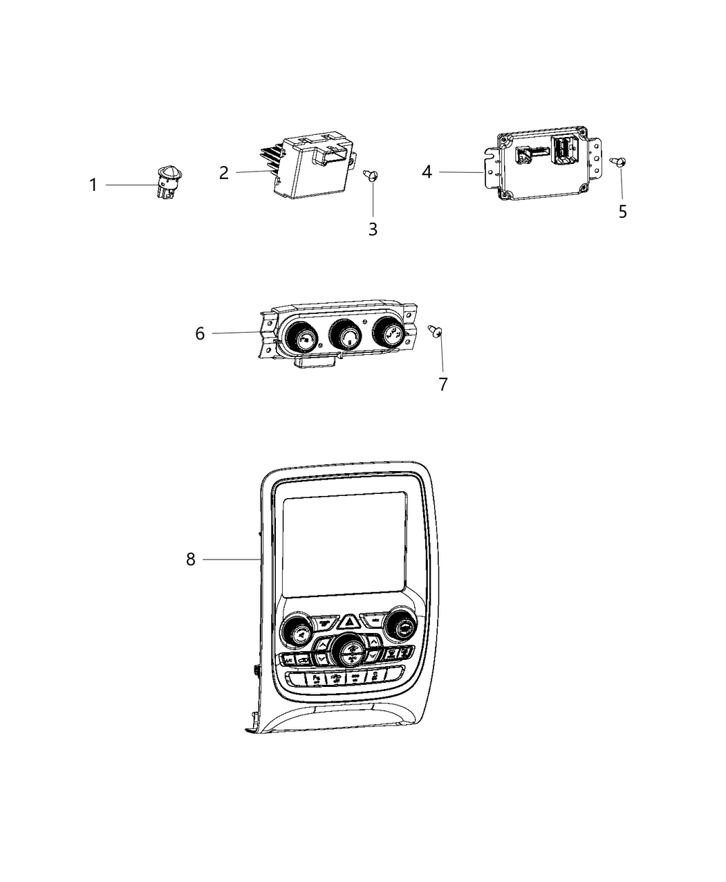 Mopar 68288832AA Air Conditioner And Heater Auxiliary Control