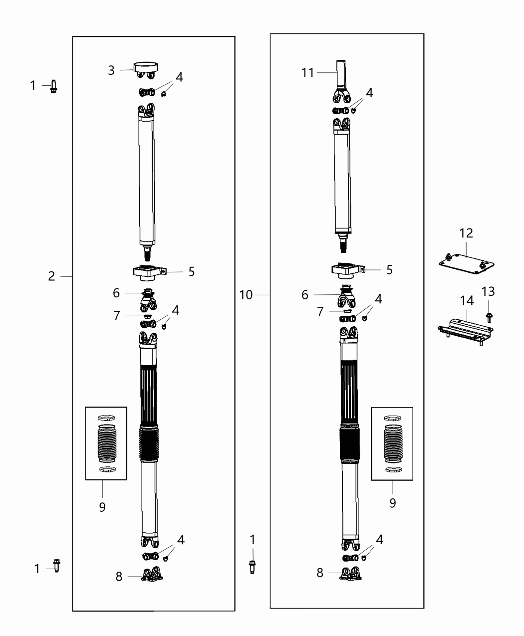 Mopar 68197725AA Bracket-Drive Shaft Center Bearing