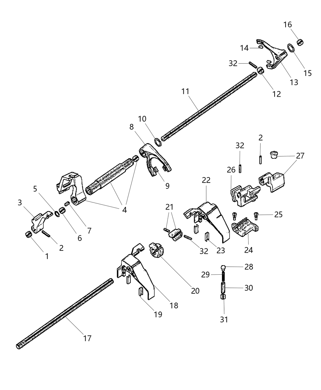 Mopar 68280867AB Shift Rail