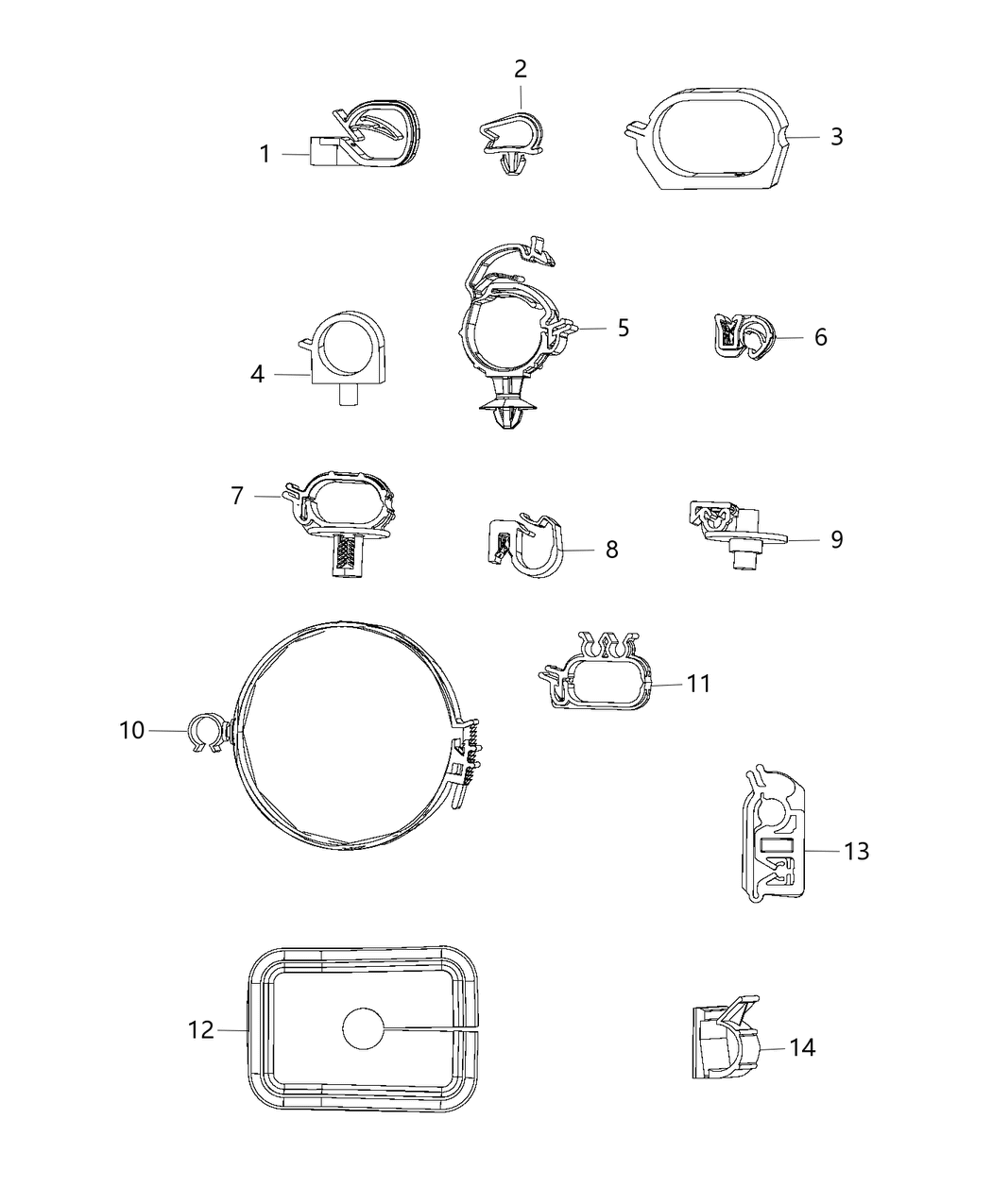 Mopar 68162672AA Clip-Wiring