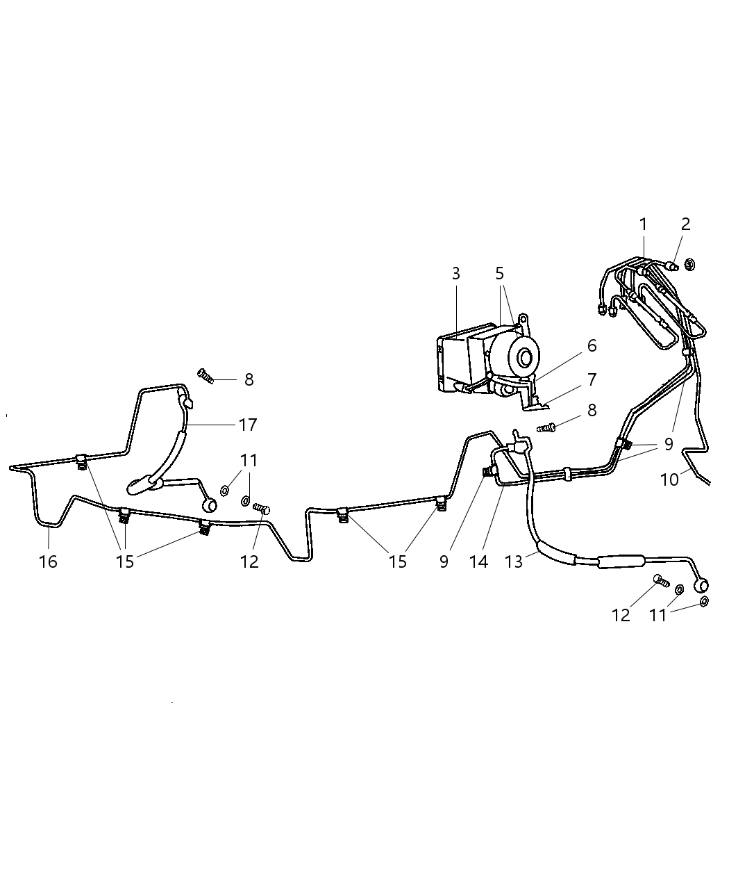 Mopar 52129255AE Bundle-Fuel And Brake Lines