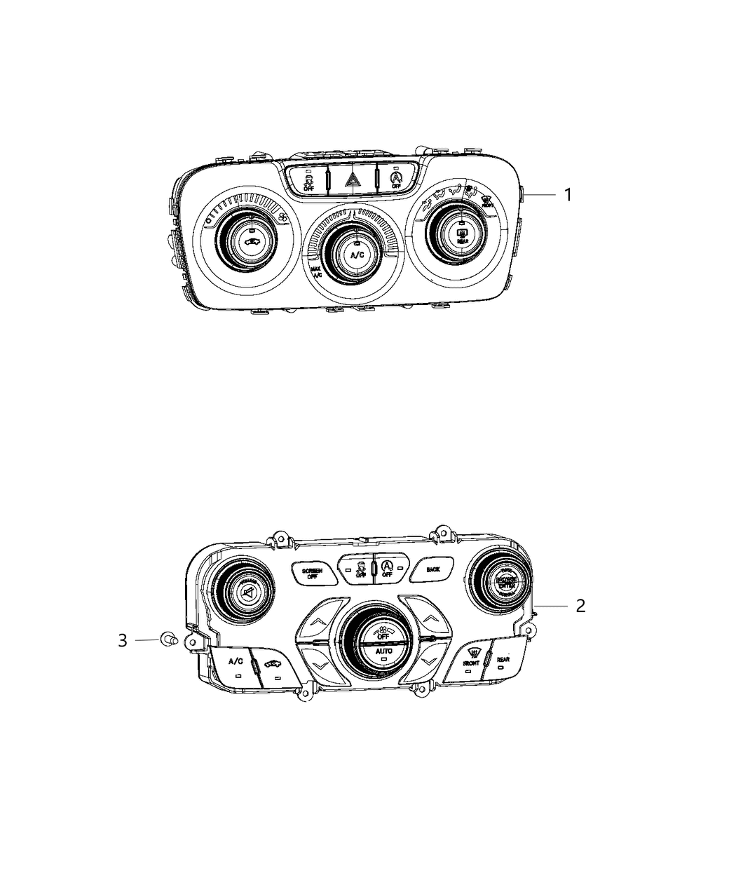 Mopar 68275392AC Stack-Vehicle Feature Controls