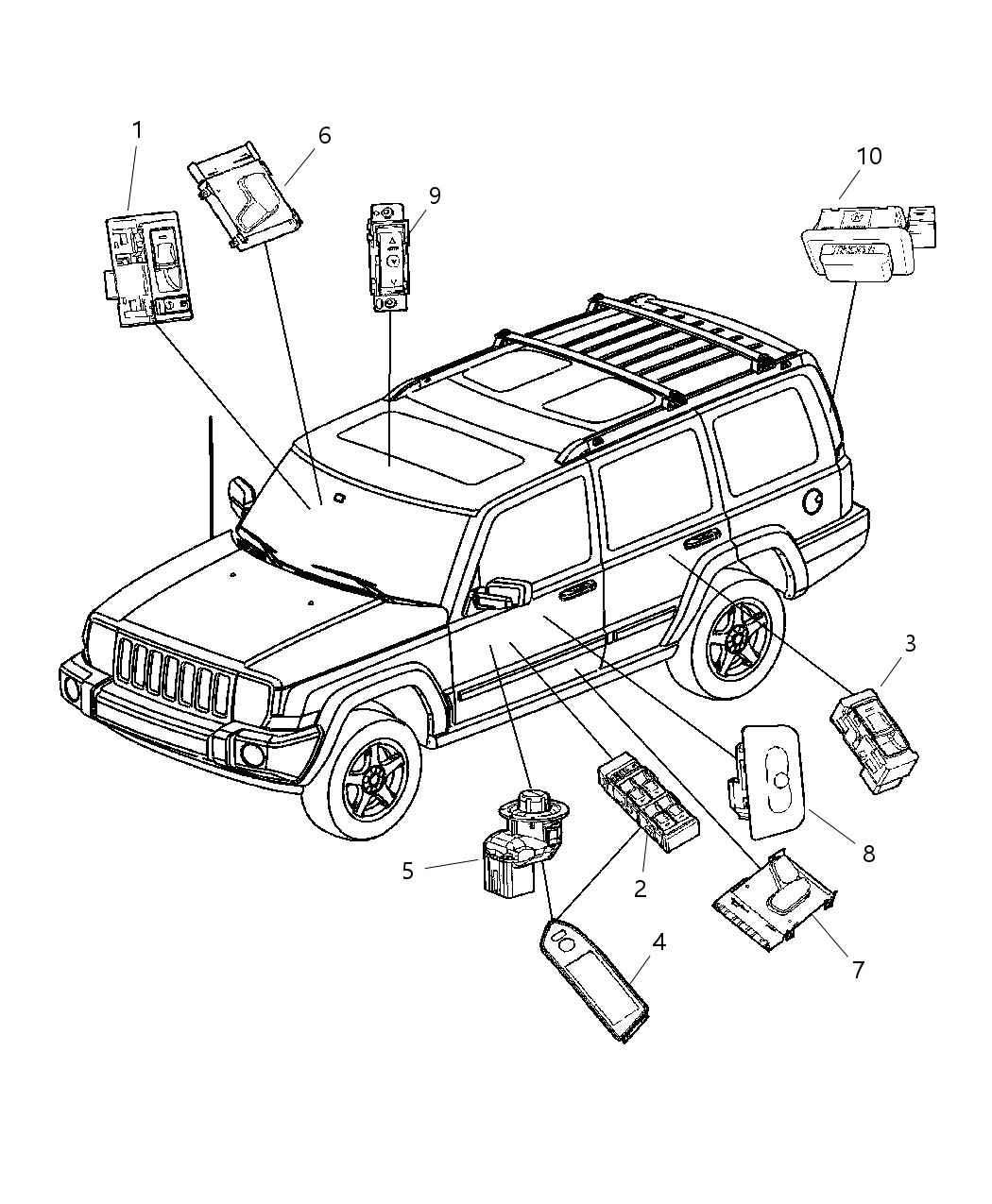 Mopar 5189855AA Bezel-Switch