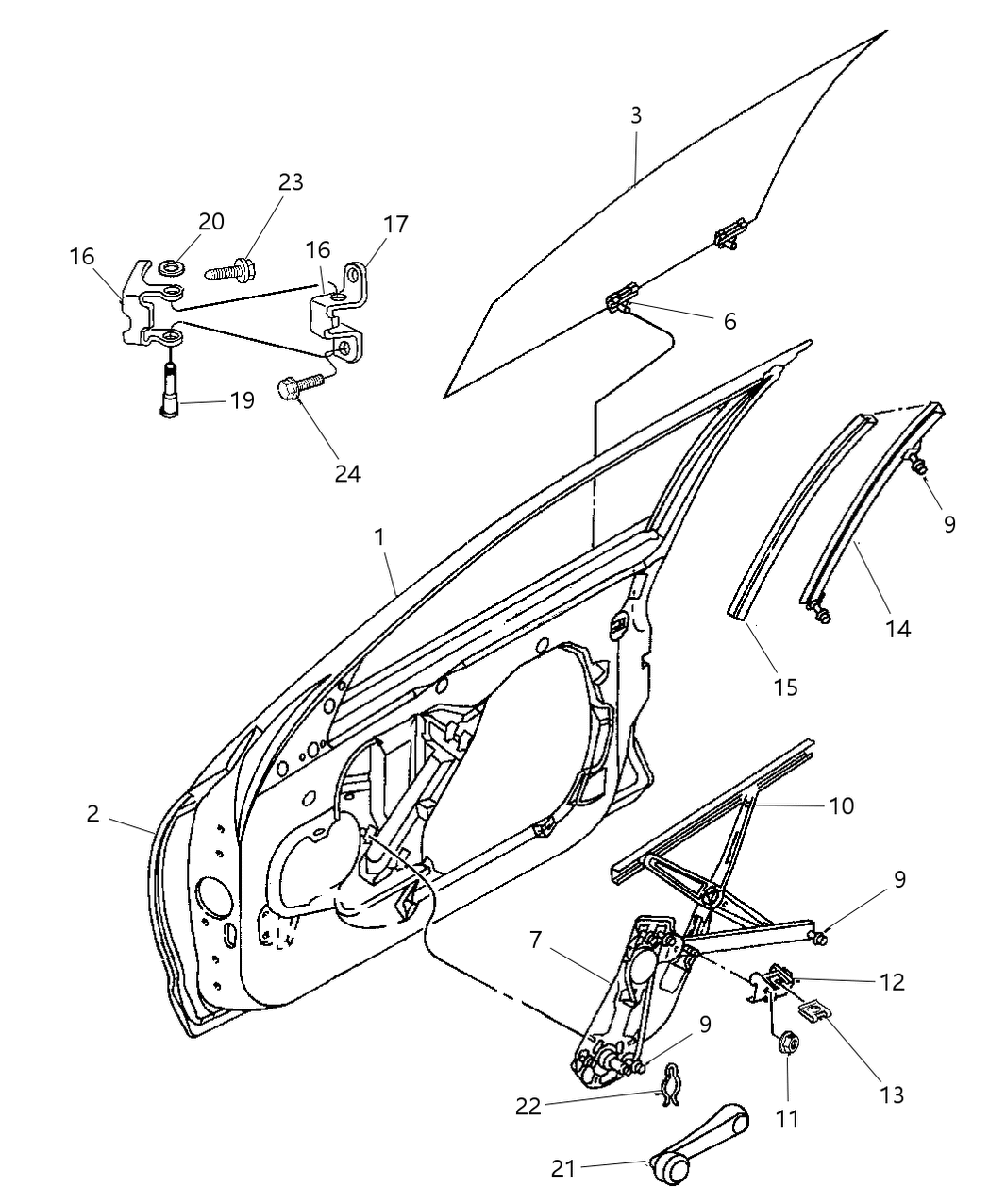 Mopar 4814461 Front Door Upper Hinge