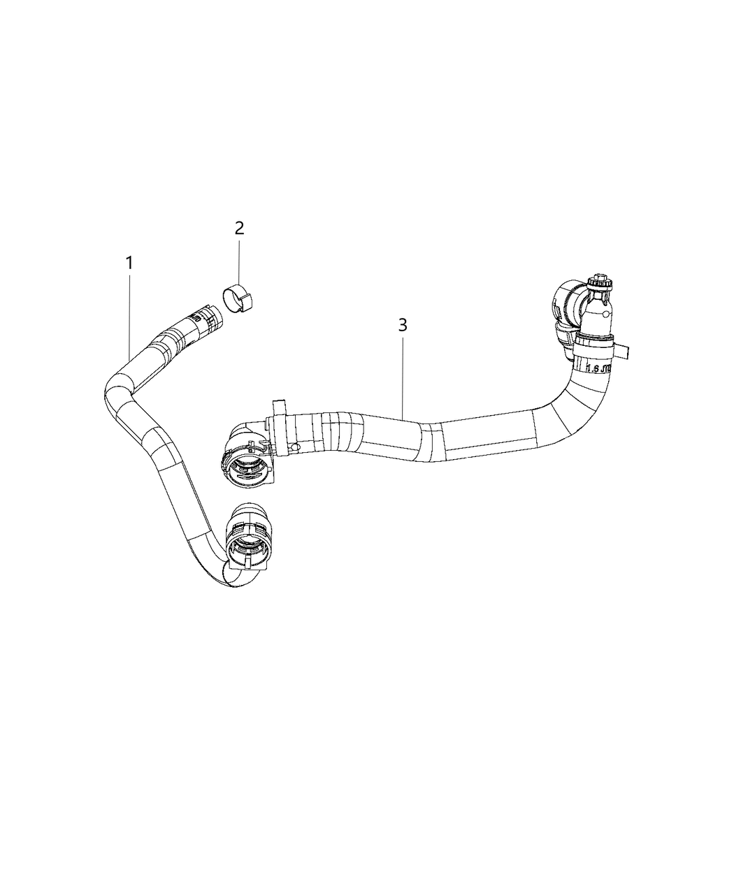 Mopar 68249882AB Hose-Heater Return