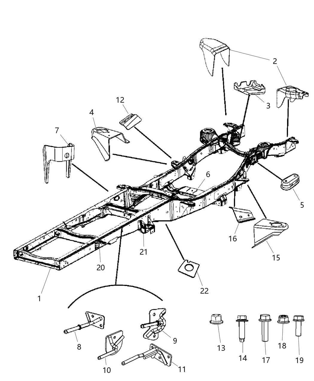 Mopar 68249067AC Frame-Chassis