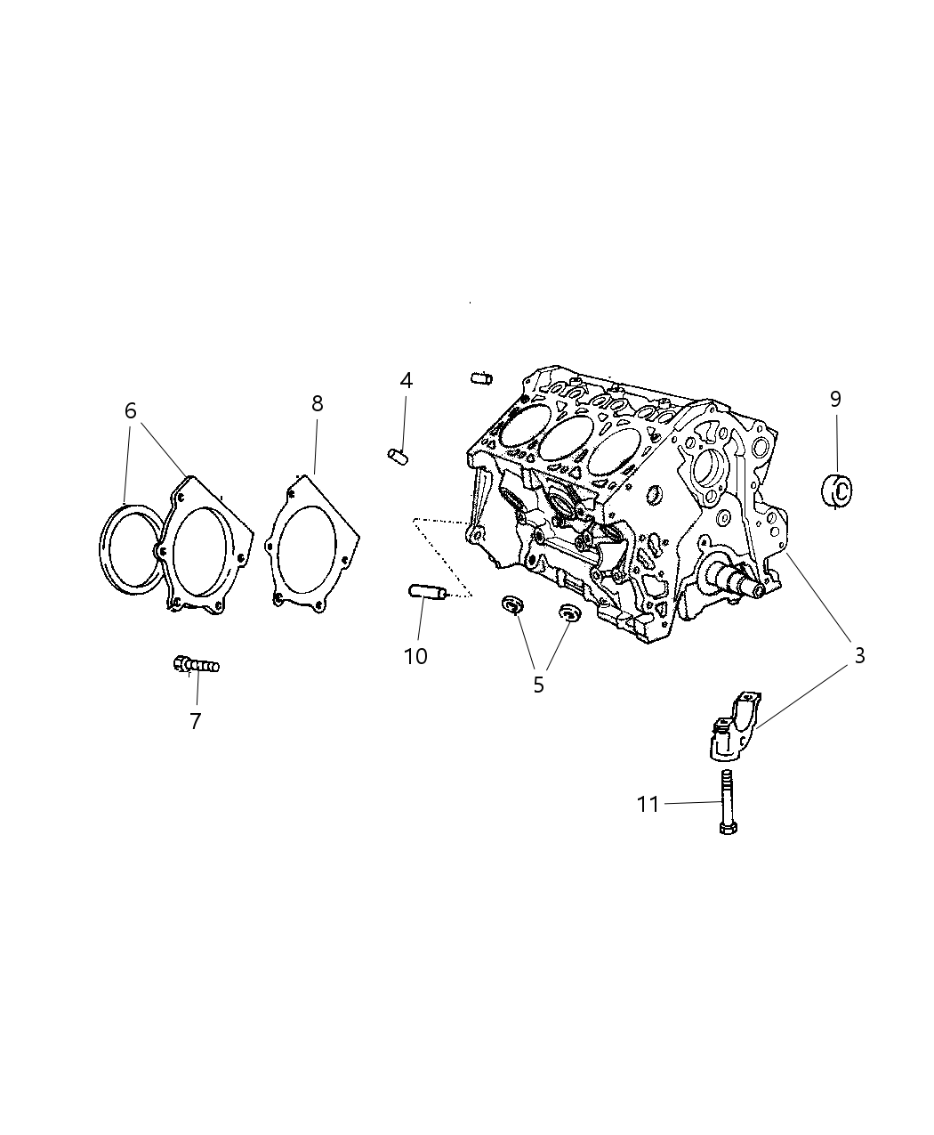 Mopar 5143978AA Gasket Pkg-Engine Lower