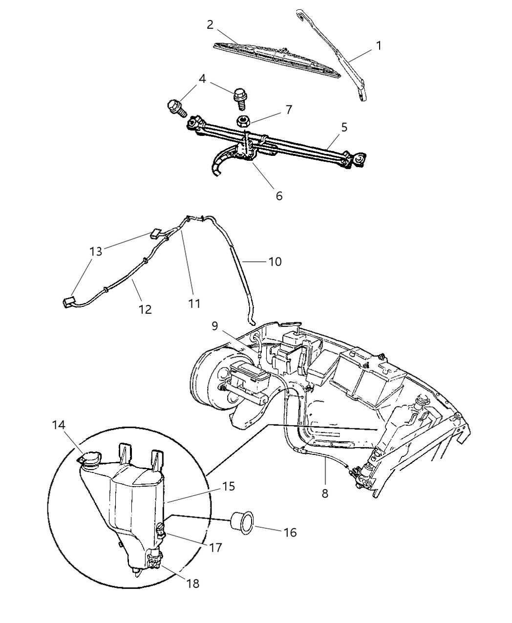 Mopar 55077279AA Hose-Windshield Washer