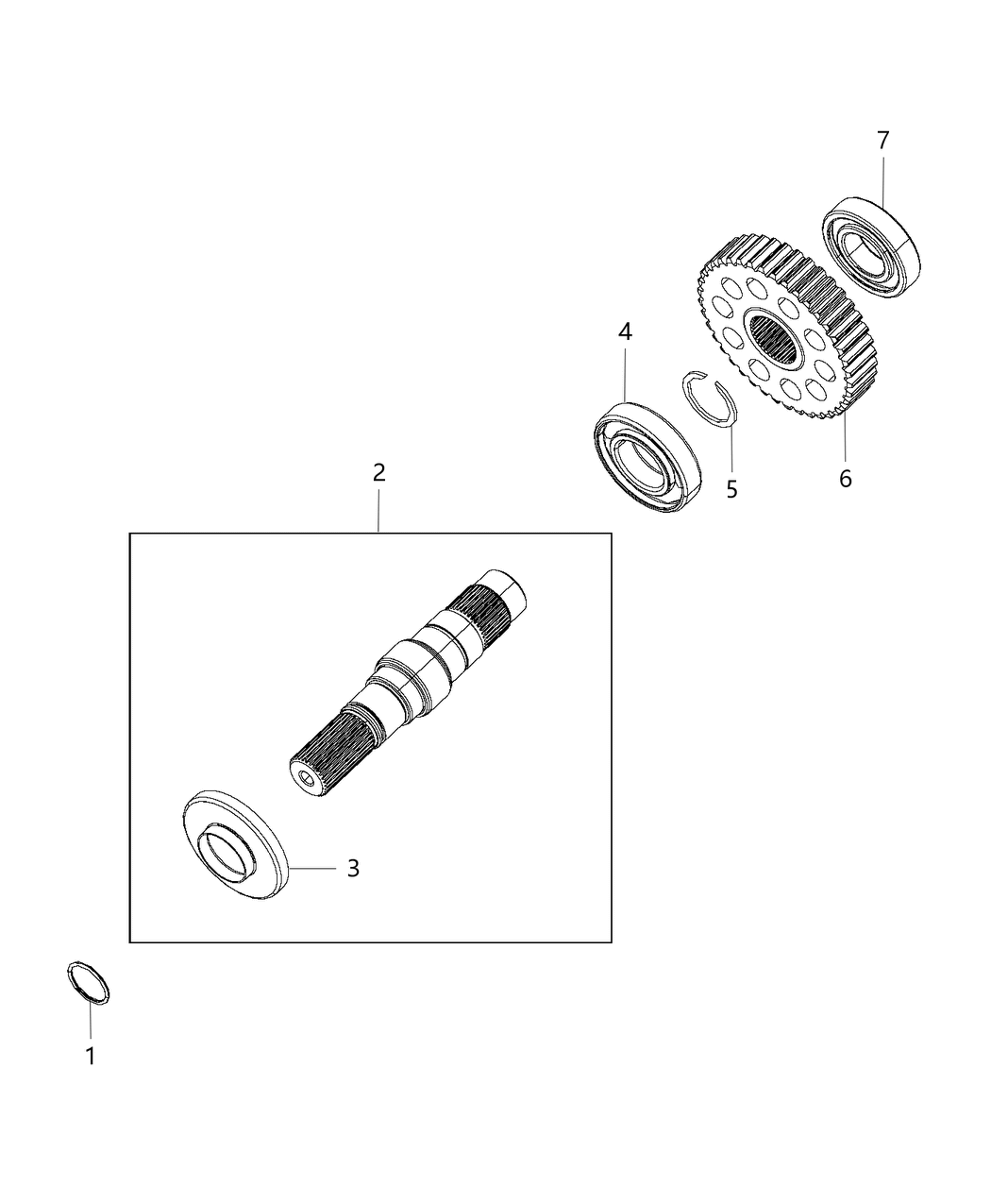 Mopar 68402356AA Shaft-Transfer Case