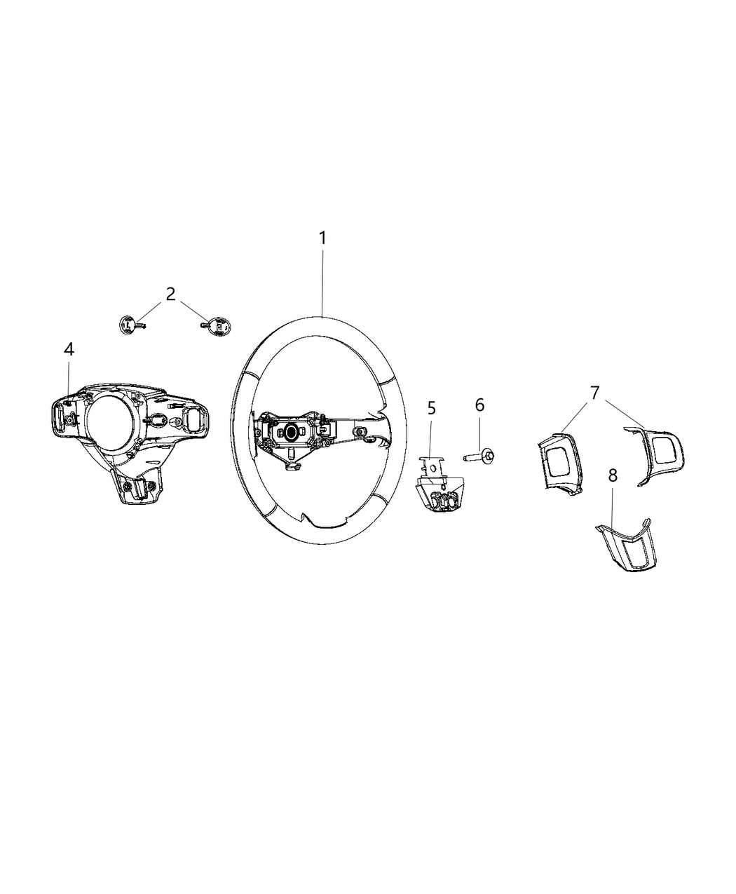 Mopar 5SG06GDLAA Bezel-Steering Wheel