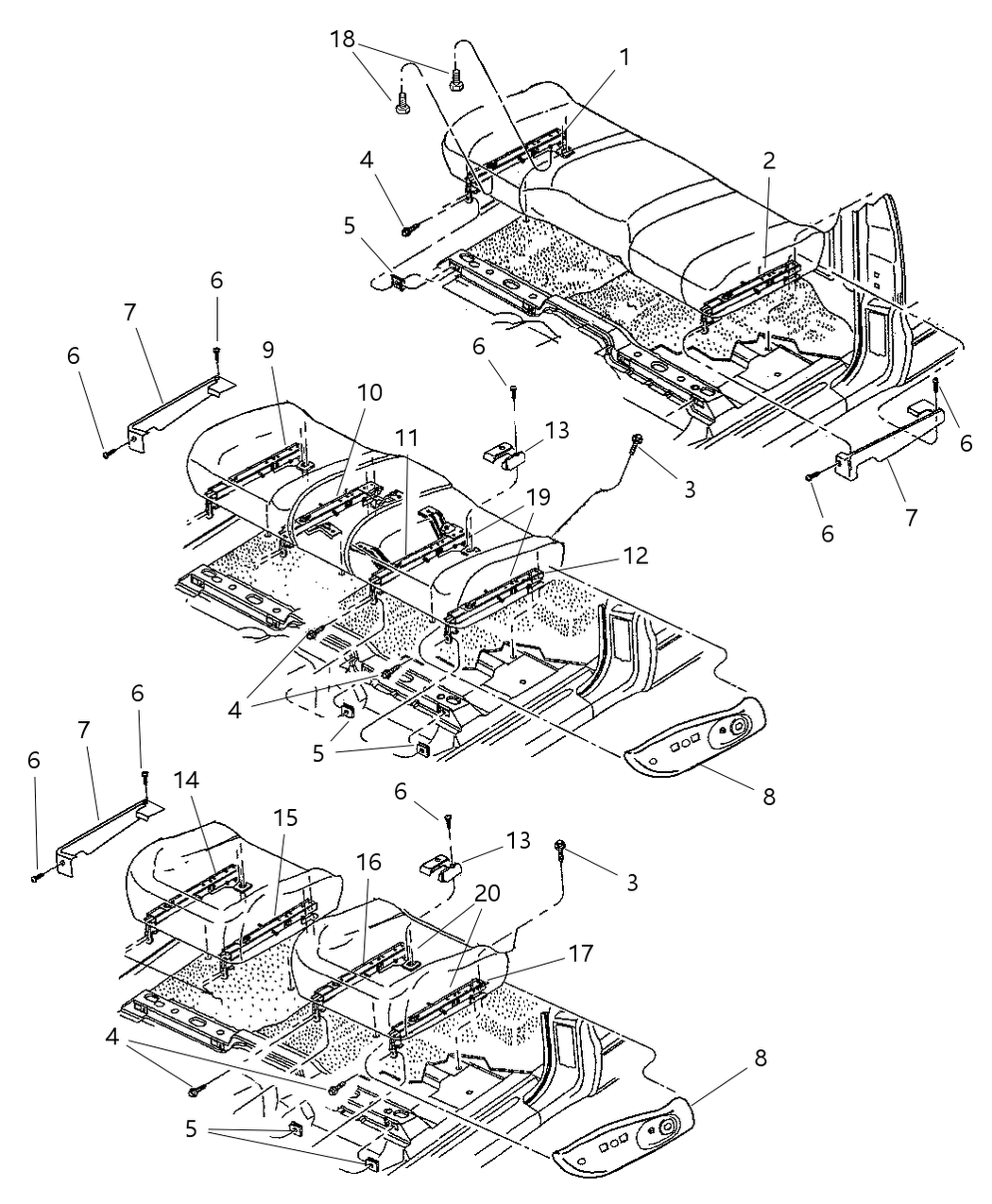 Mopar 5012484AA ADJUSTER-Manual Seat