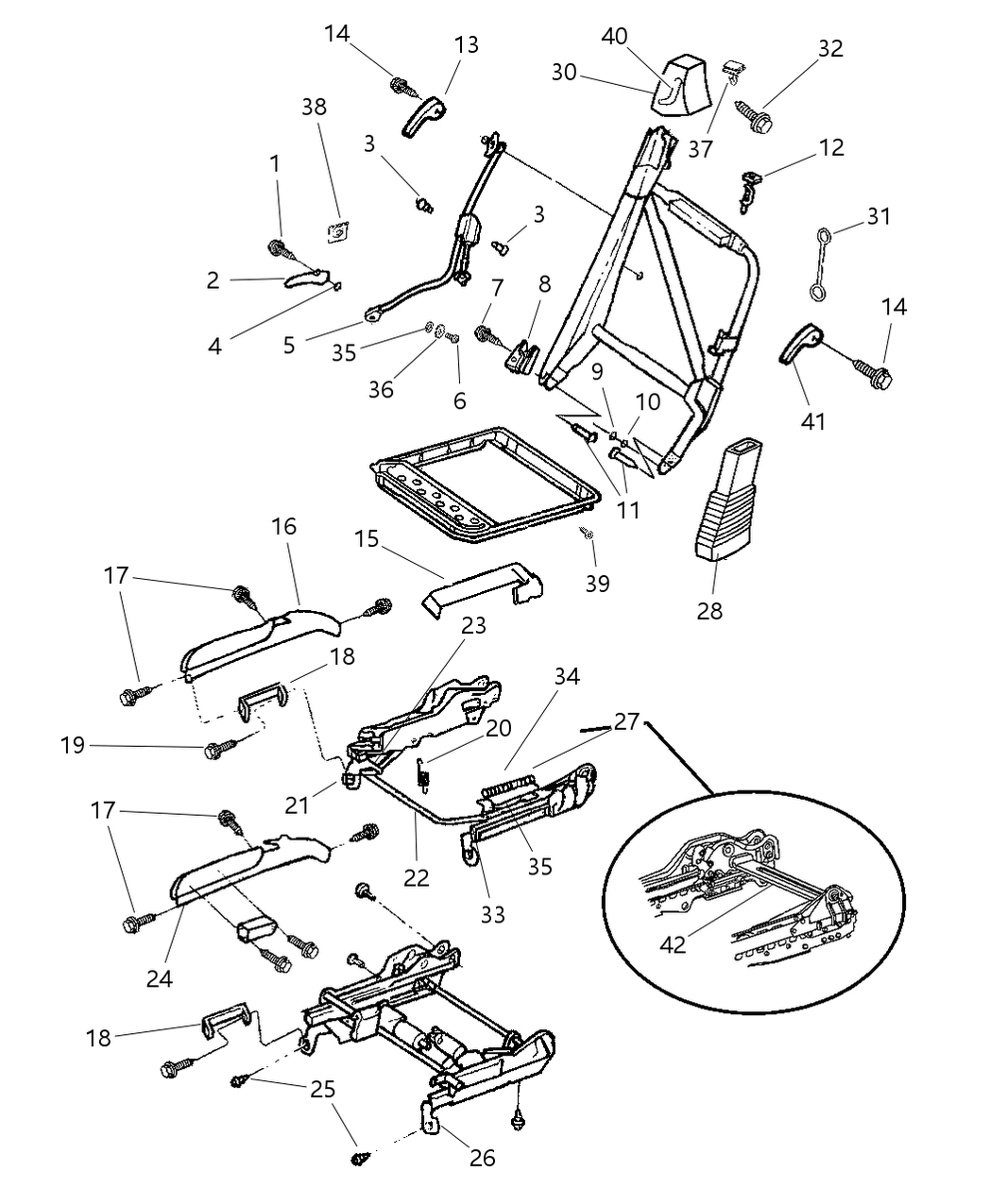 Mopar 5017293AA ADJUSTER-Manual Seat