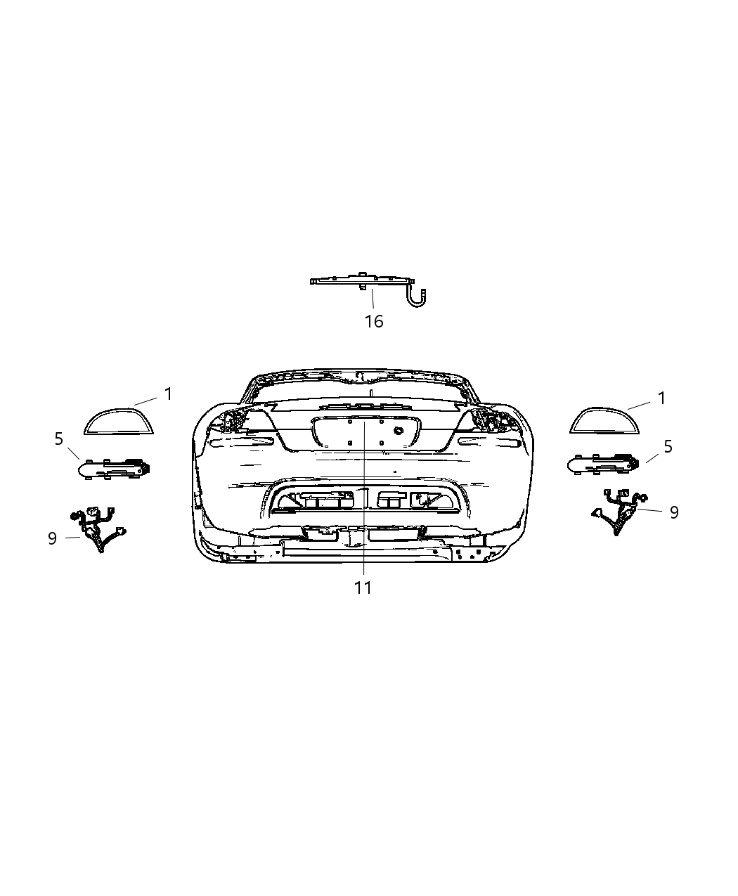 Mopar 4865897AC Wiring-High Mounted Stop Lamp