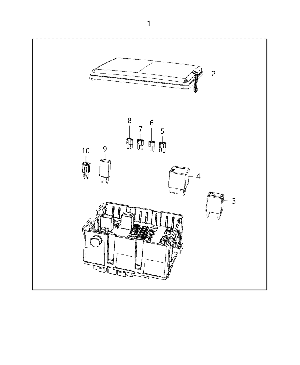 Mopar 68100739AA Cover-Power Distribution Center