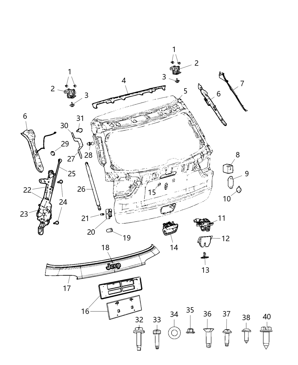 Mopar 5UN65JRMAD APPLIQUE-License Lamp