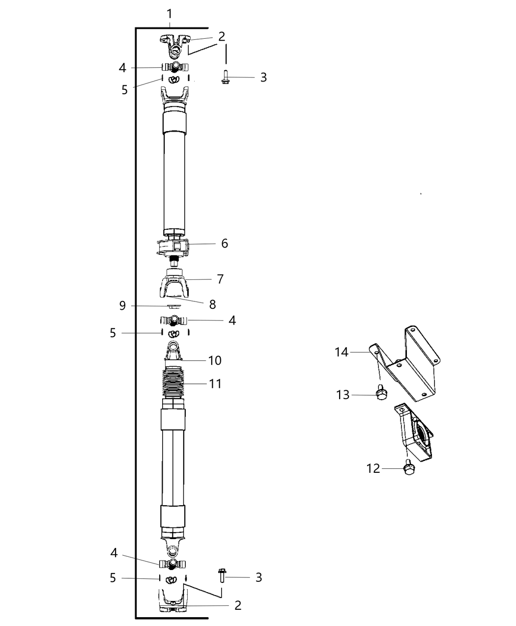 Mopar 68194833AA Bracket-Drive Shaft Center Bearing