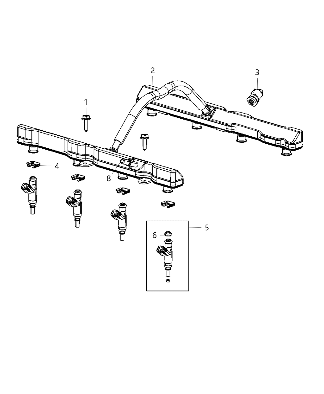 Mopar 68325281AA Fuel Rail