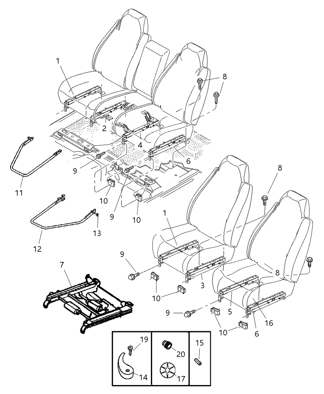 Mopar 5080981AA ADJUSTER-LUMBAR