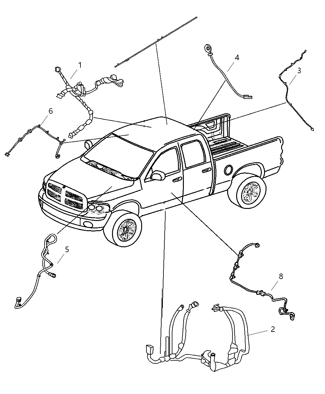 Mopar 68004379AC Wiring-Mirror Jumper