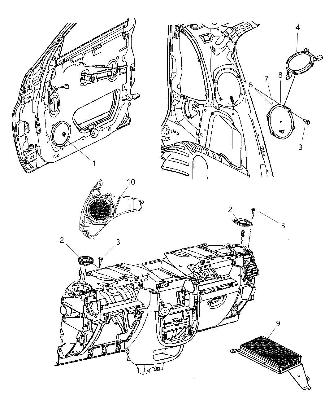 Mopar 4714603AB Speaker-Rear Door