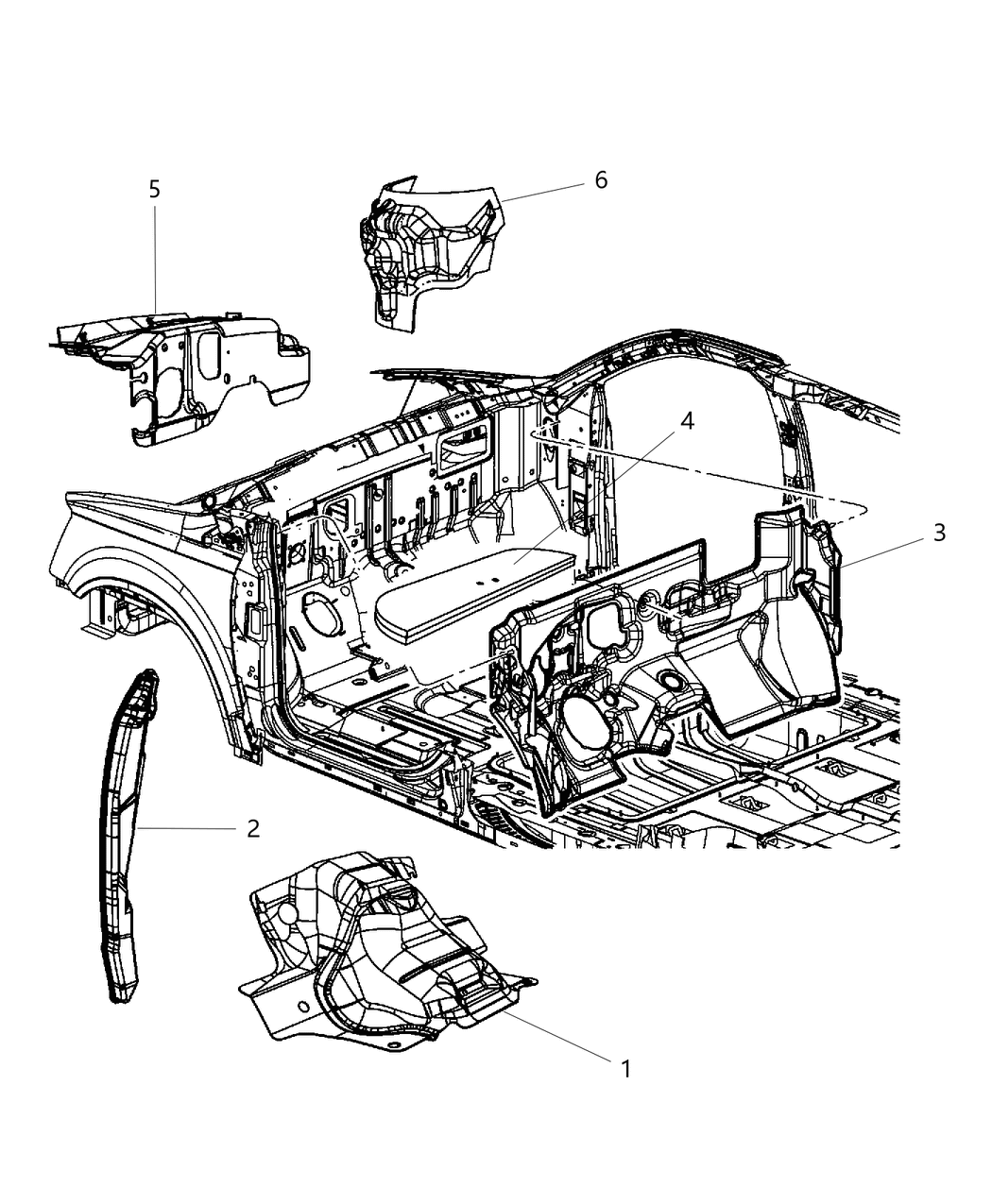 Mopar 68143904AA STUFFER-WHEELHOUSE