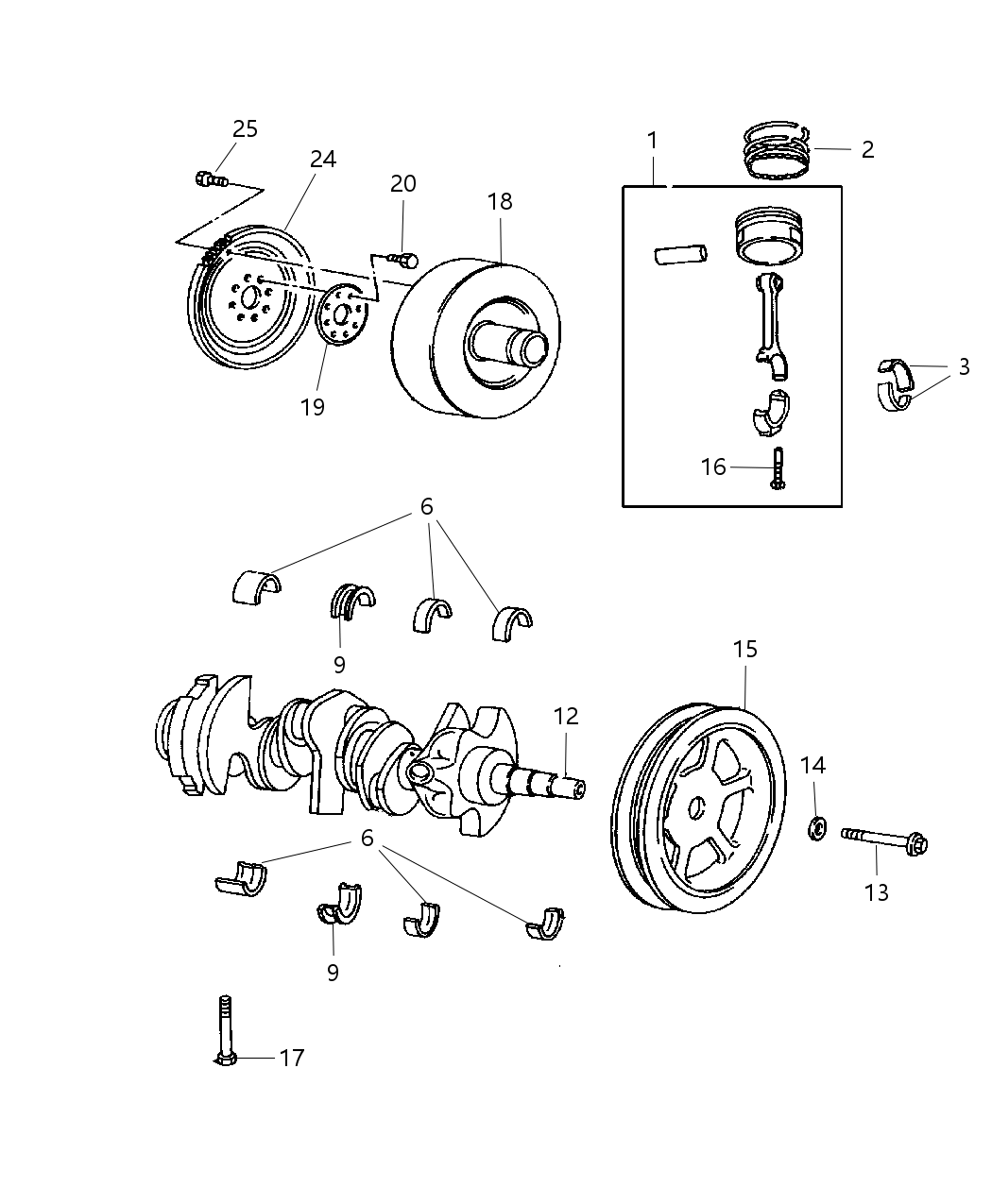 Mopar 5017523AA Bearing Pkg-CRANKSHAFT