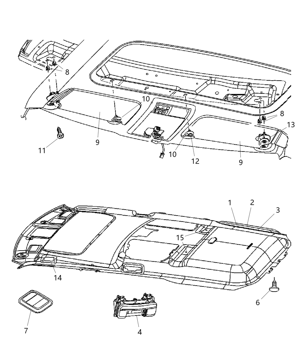 Mopar 1JC081D1AA Headliner