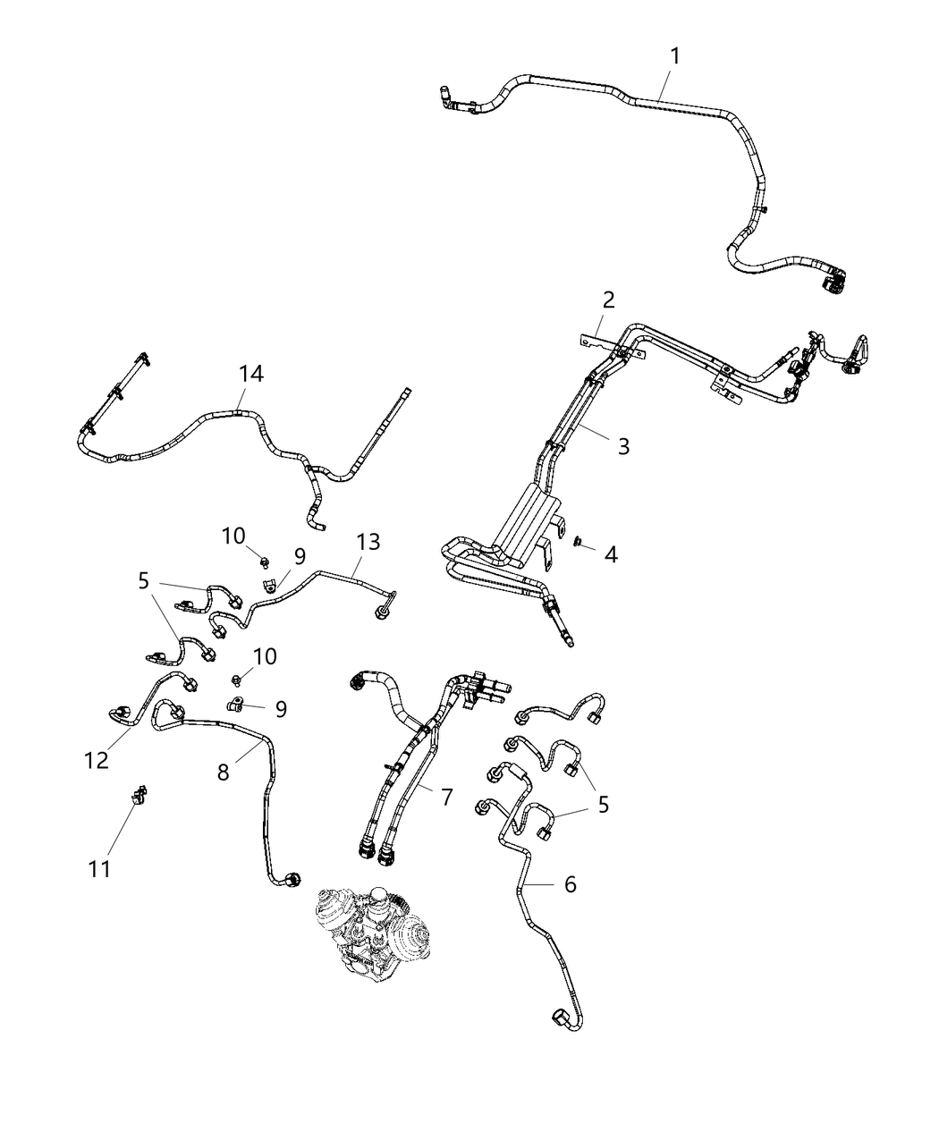 Mopar 68479423AB RETAINER-Fuel Line