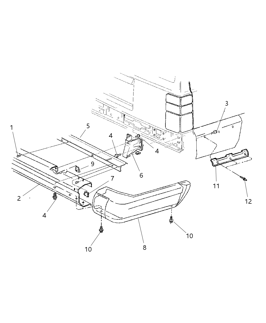 Mopar 5019153AA Bumper-Rear