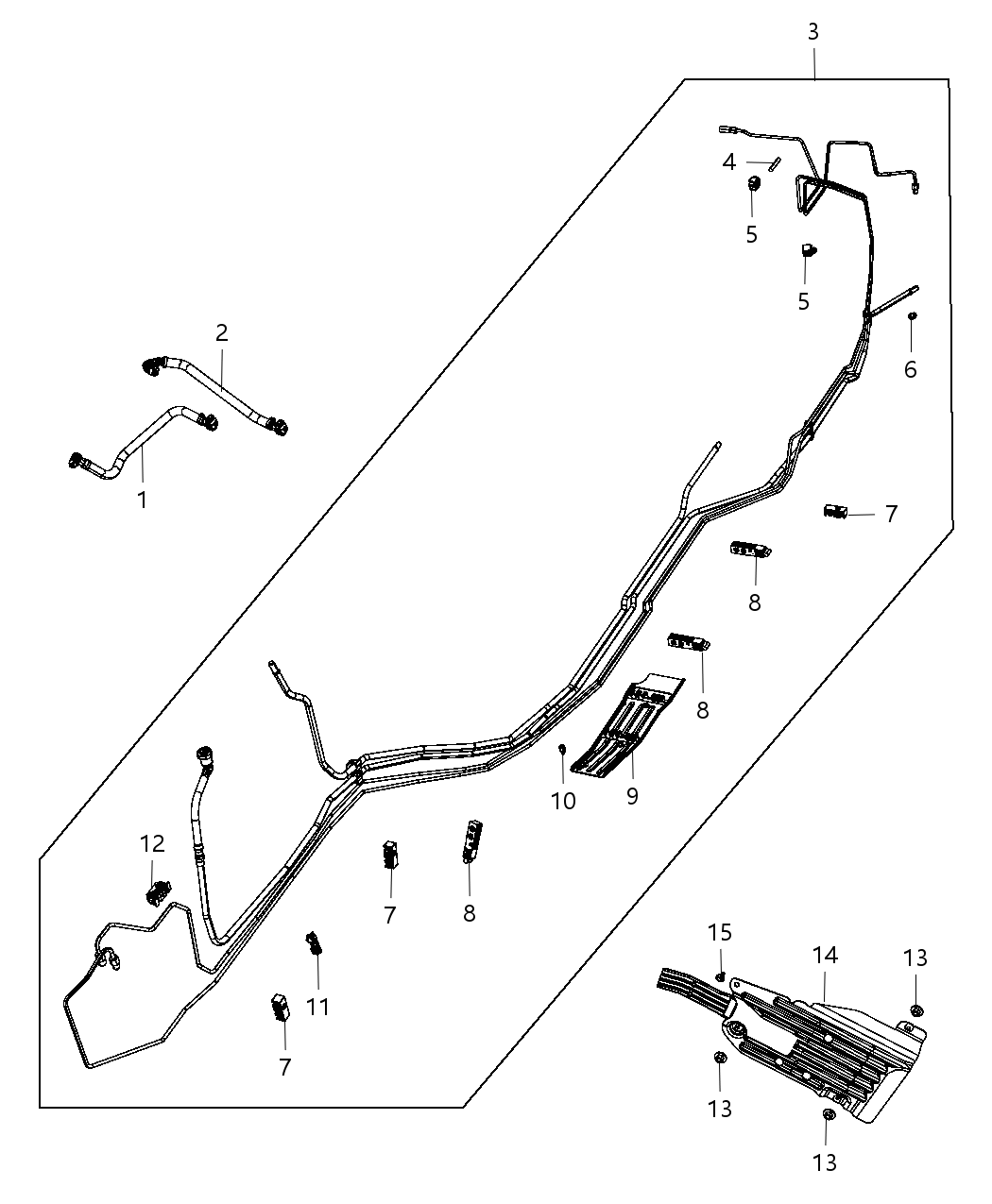 Mopar 5147212AB Shield-Fuel And Brake Bundle