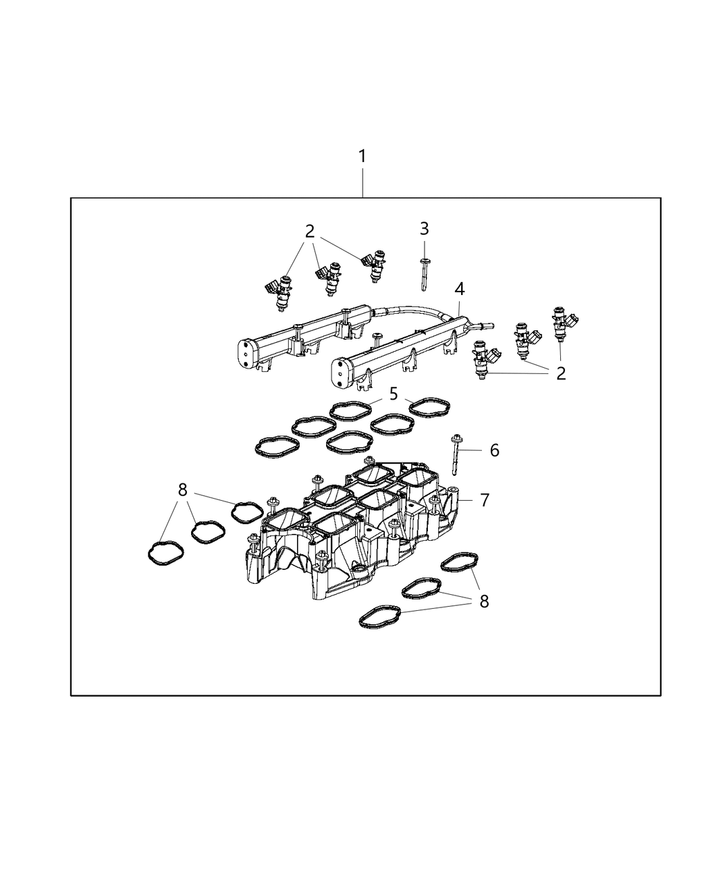 Mopar 5281802AA Engine Intake Manifold Lower Complete