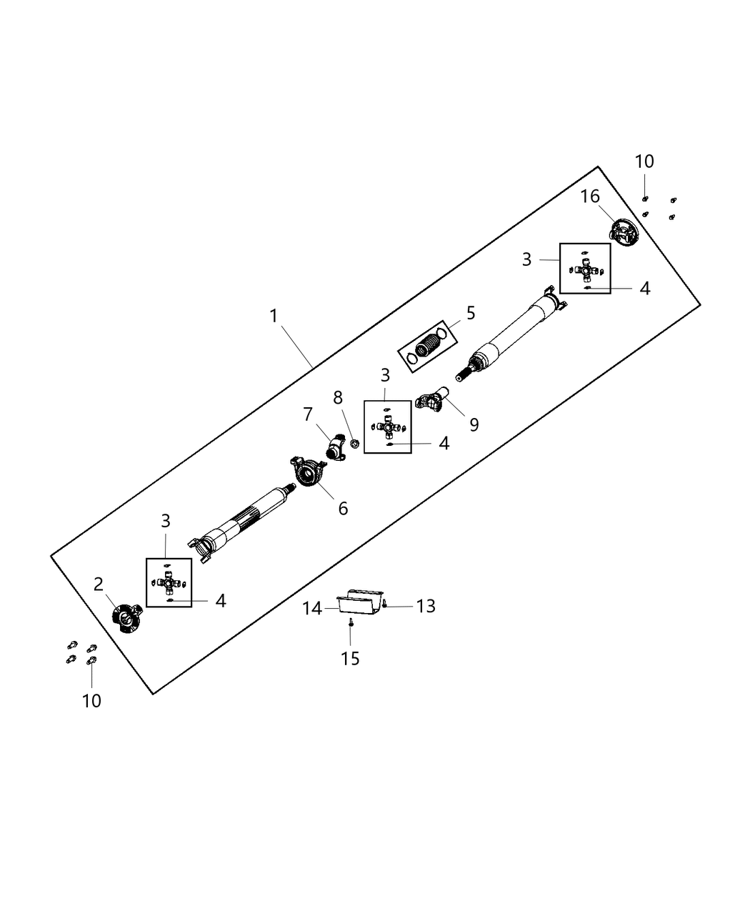 Mopar 52853240AE Bracket-Drive Shaft Center Bearing