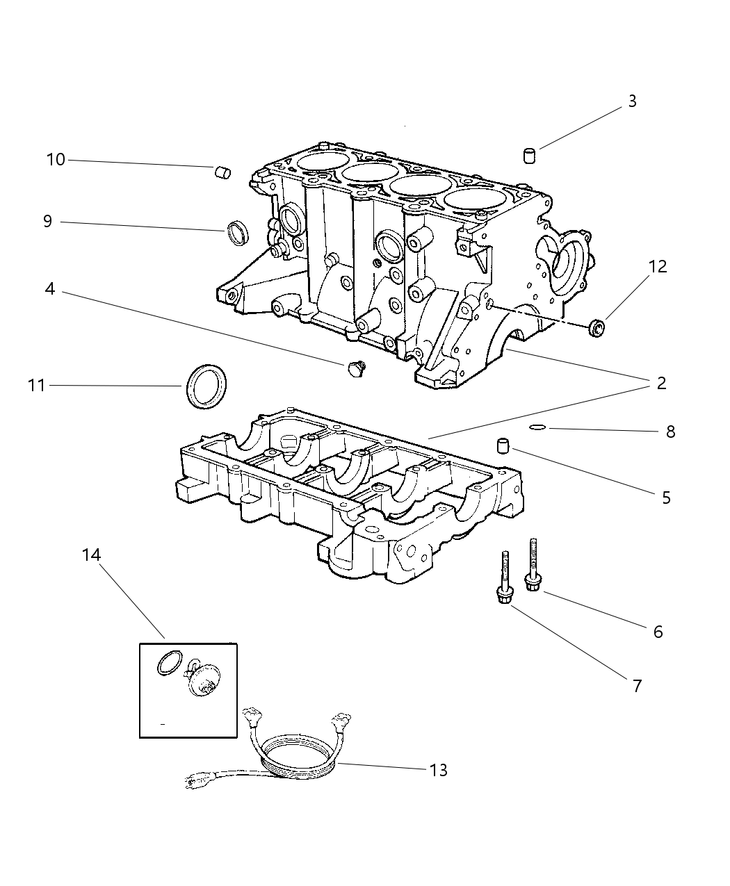 Mopar 4798967AE Gasket Pkg-Engine Lower