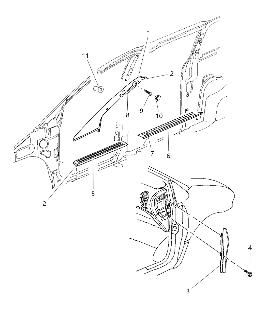 Mopar PJ69WL5 Molding