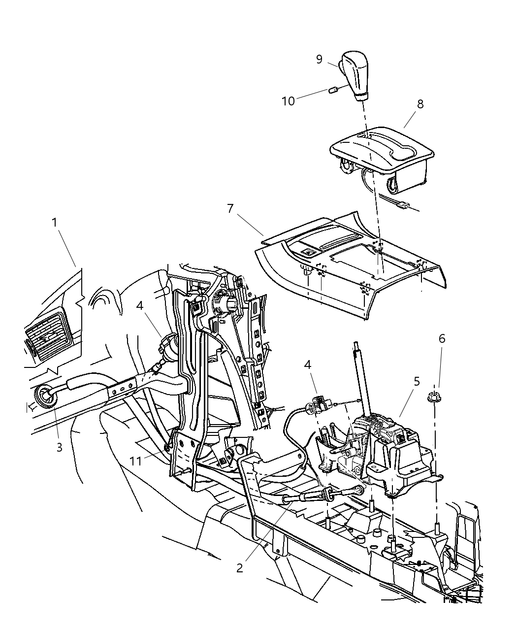 Mopar 5310002AB Transmission Gearshift Control Cable