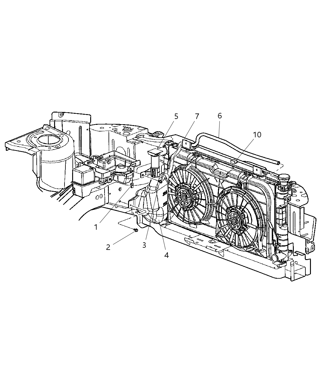 Mopar 4809343AA Clip-COOLANT Reserve Bottle To B